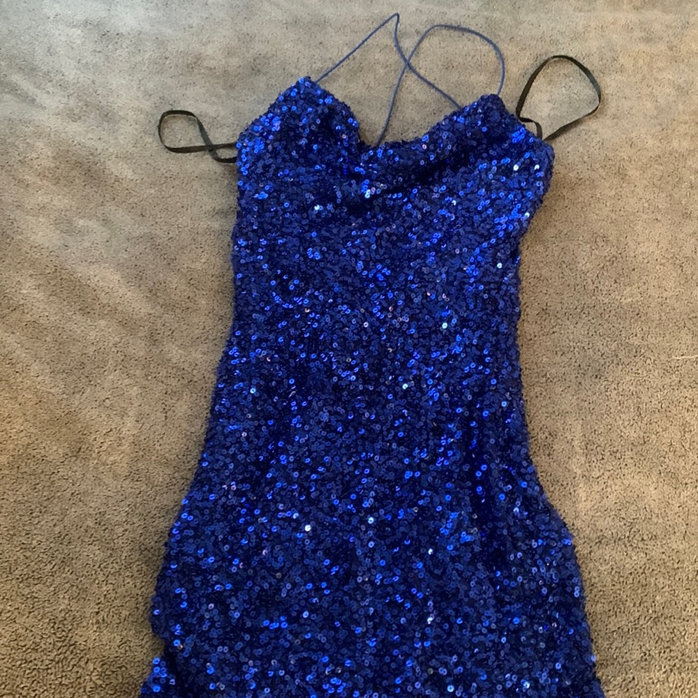 Windsor Blue homecoming dress sequence worn once